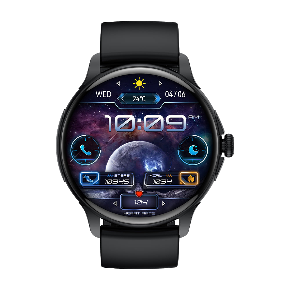COLMI V72 okosóra, elegáns AMOLED kijelzővel, fitneszkövetővel, IP68 vízállósággal, fekete előlappal