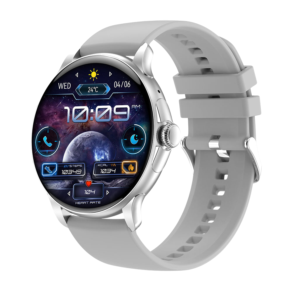 COLMI V72 okosóra, elegáns AMOLED kijelzővel, fitneszkövető funkcióval, IP68 vízálló, ezüst színű